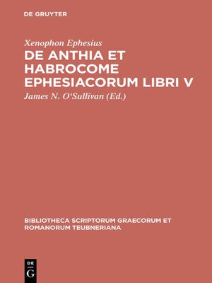 cover image of De Anthia et Habrocome Ephesiacorum libri V